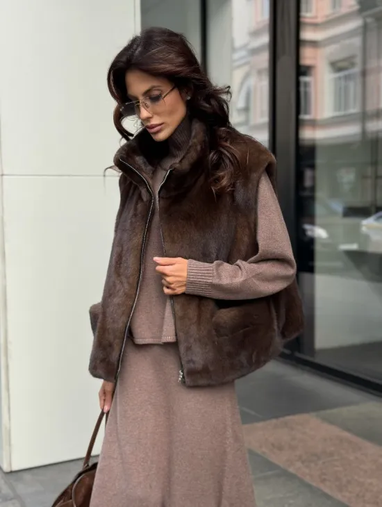 Жилет из норки - фото 5