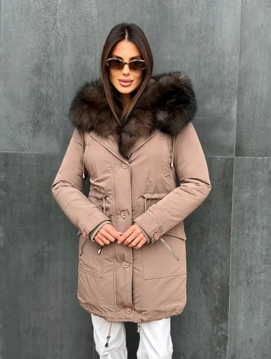 Пуховик с капюшоном - финский песец - фото 5