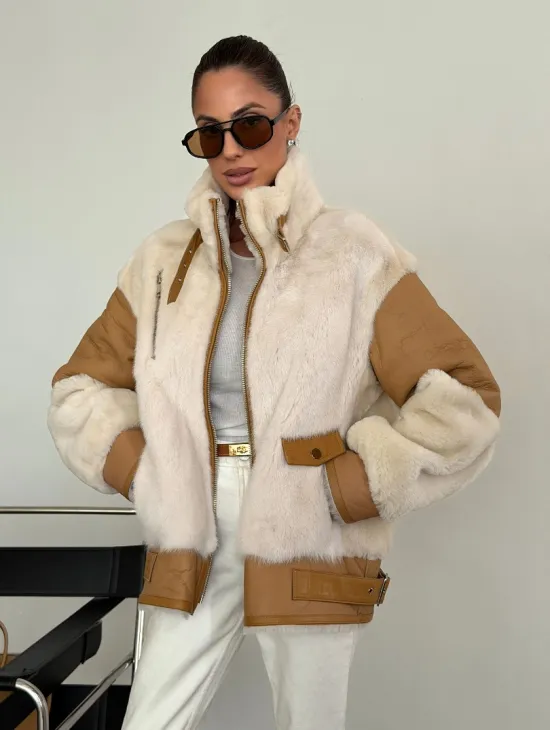 Комбинированная дубленка из норки и овчины - фото 6