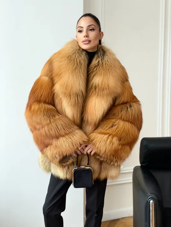 Шуба из лисы огневки - фото 5