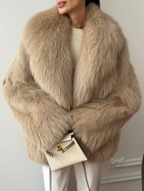 Шуба из лисы в росшив - фото 2