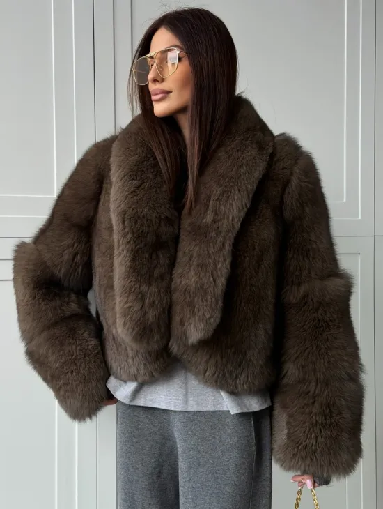 Кроп-шуба из меха песца - фото 8