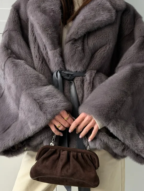 Автоледи норковая, модель -  «Летучая мышь» - фото 1