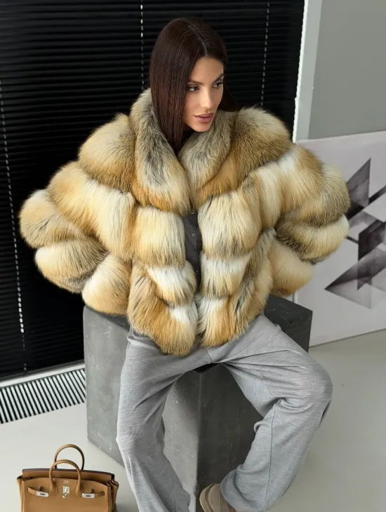 Полушубок из лисы - фото 11