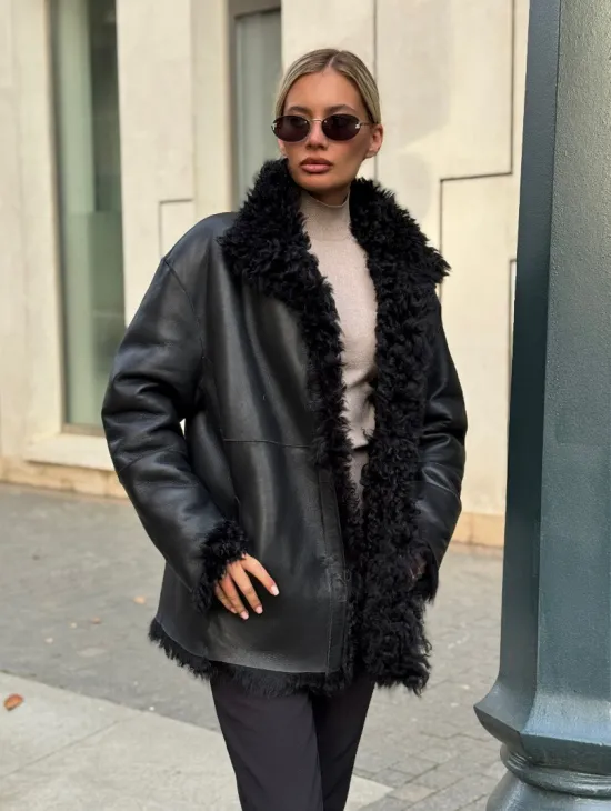 Дубленка из натуральной овчины Тиградо - фото 8