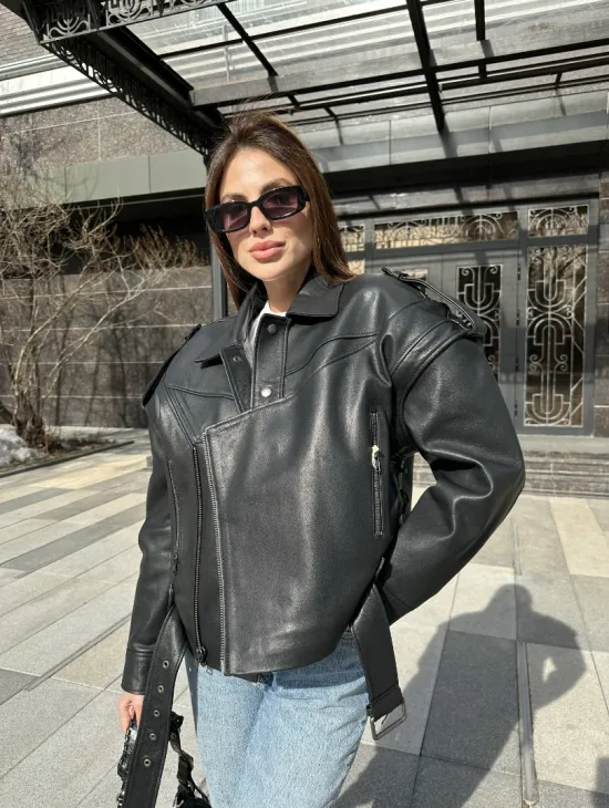 Косуха женская из натуральной кожи - фото 4